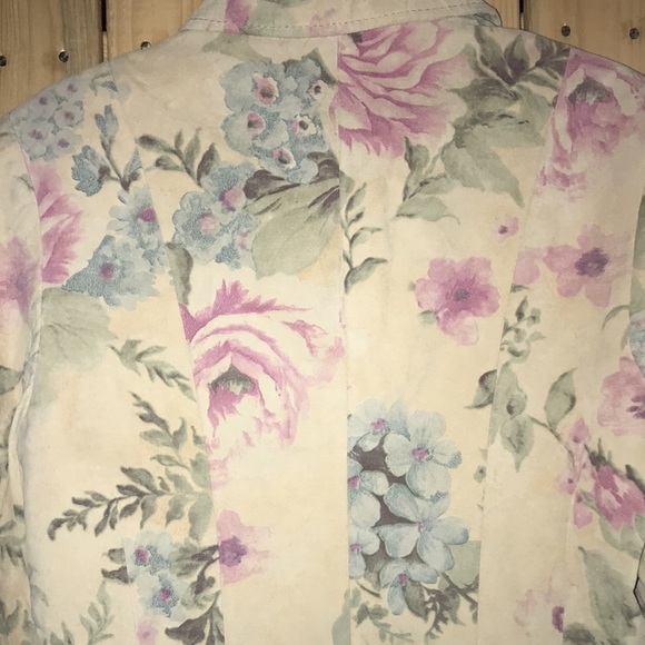 Spiegel Floral Leather Blazer 6 - Picture 5 of 5